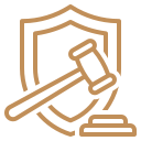 אייקון פטיש המציג את תחומי ההתמחות עם מוטיב מגן.